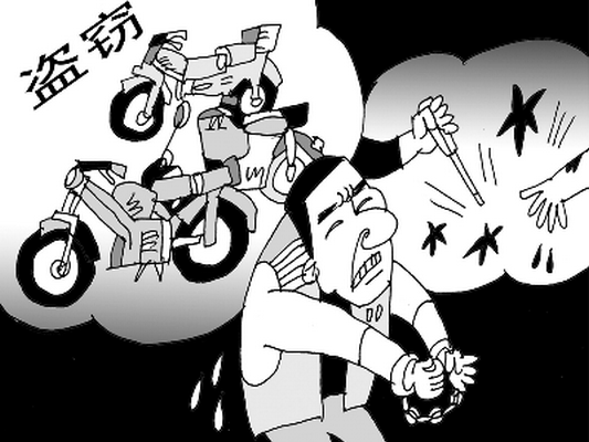 團伙盜竊摩托車，拘捕時花樣百出……