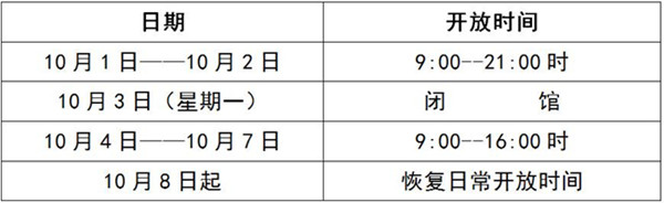 快來看！北滘圖書館國慶期間開放通知