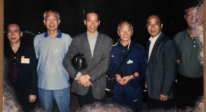 葉問之子葉準（右三）與永春傳人譚煥標、何良興等人合影