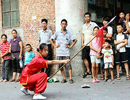 中華武術，博大精深，源遠流長。小姑娘英姿颯爽。（順德城市網網友“千年狐 ”攝）