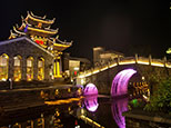 夜晚的逢簡，寧靜中多了幾分閑情逸致。（順德城市網攝影俱樂部成員“全哥仔”攝）