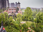 雨中和園，靜謐又清新。（順德城市網(wǎng)網(wǎng)友“梁平凡”攝）
