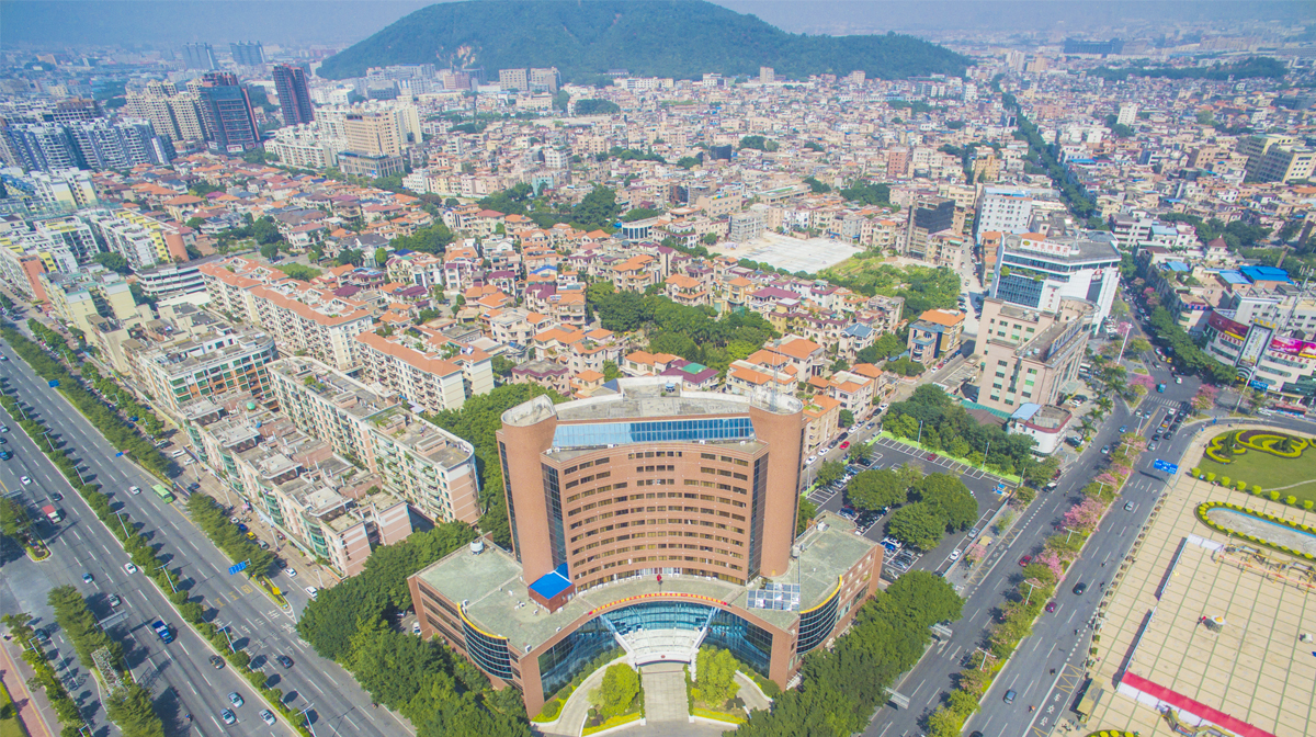 龍江全貌，密集的民宅和產業
