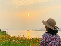 春夏傍晚的均安南沙島，溫柔如畫