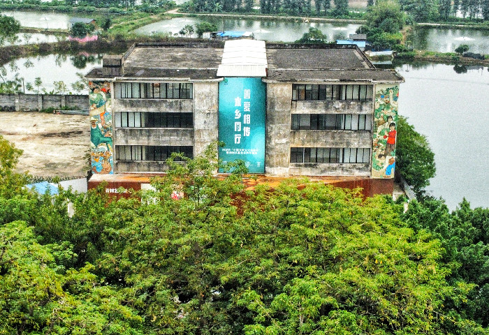 杏壇青田藝術街區壁畫火了，由3萬塊馬賽克拼成