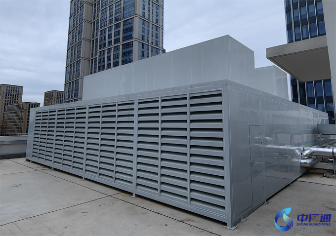 普陀區(qū)國(guó)浩長(zhǎng)風(fēng)屋面中央空調(diào)風(fēng)冷熱泵機(jī)組降噪
