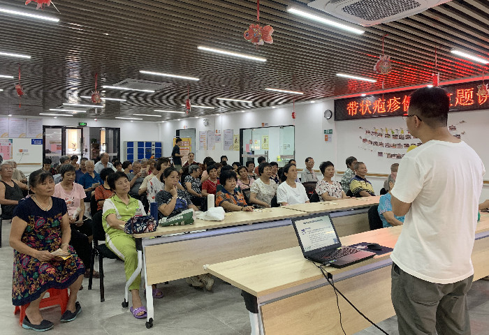 陳村在職黨員微課堂，為老年人科普預(yù)防知識