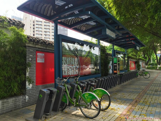 大良公共自行車有遮雨棚啦！