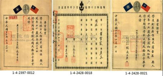 民國順德人的畢業證，簡單不乏設計感