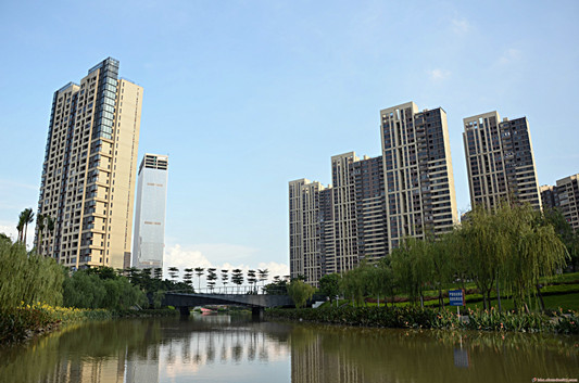 佛山新城濱河景觀帶（順德城市網網友“44168”攝）
