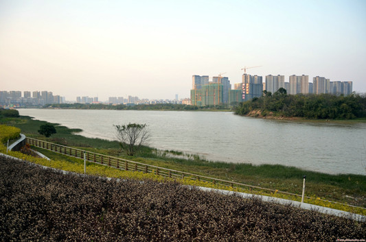 佛山新城濱河景觀帶（順德城市網網友“44168”攝）