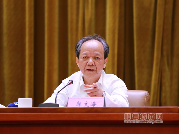 市委常委、順德區(qū)委書記郭文海在會上講話。順德檔案館葉偉濤攝.jpg