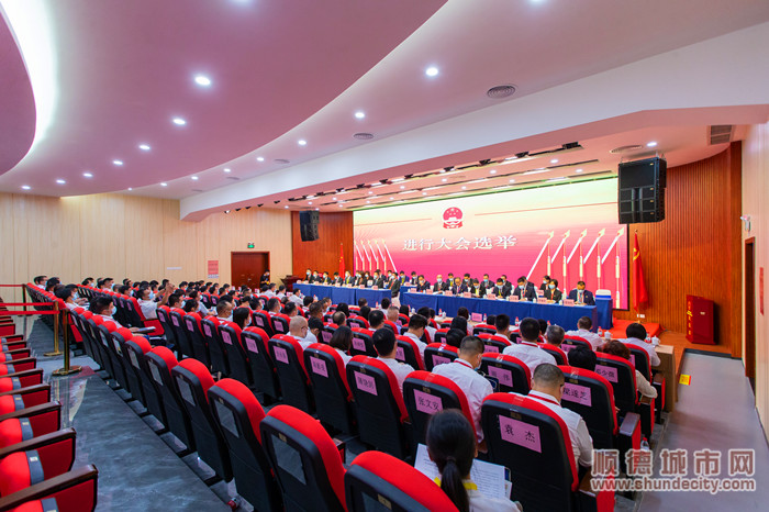 會(huì)議依法選舉產(chǎn)生新一屆樂從鎮(zhèn)人大、樂從鎮(zhèn)政府領(lǐng)導(dǎo)班子。（梁瑞騰攝）.jpg