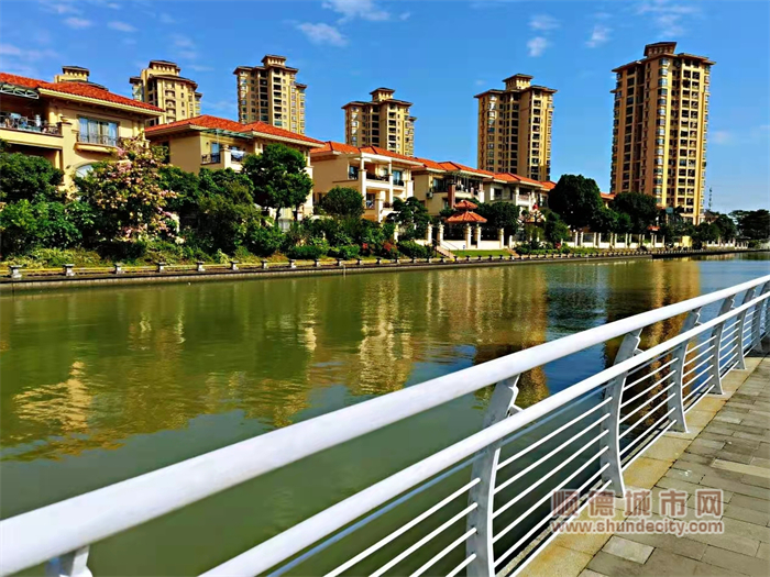 沙良河公園：綠水靜流，水波蕩漾，如夢渺無痕。（順德城市網攝）.jpg