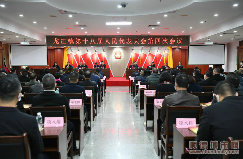 順德區龍江鎮十八屆人大四次會在鎮政府召開。（李海廉攝）.JPG