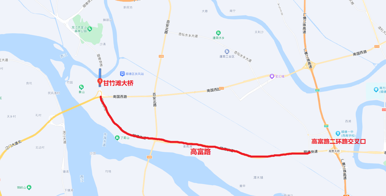 長達13公里，杏壇高富路或增設非機動車道