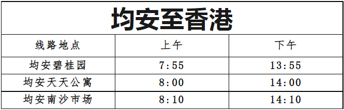 均安：去香港？準點公交可轉乘！