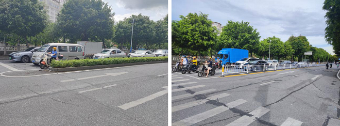 建設路中間綠化帶改造成隔離欄.png