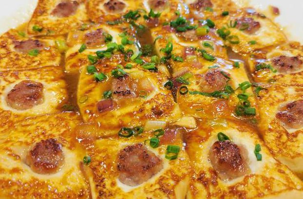 滑嫩biu汁，肉釀豆腐盒子饞哭隔壁鄰居！