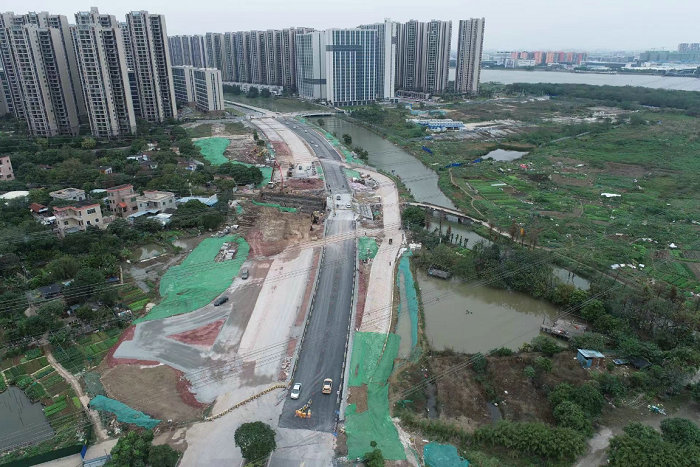 建設提速！容桂外環路上涌河路段提前5個月實現臨時通車