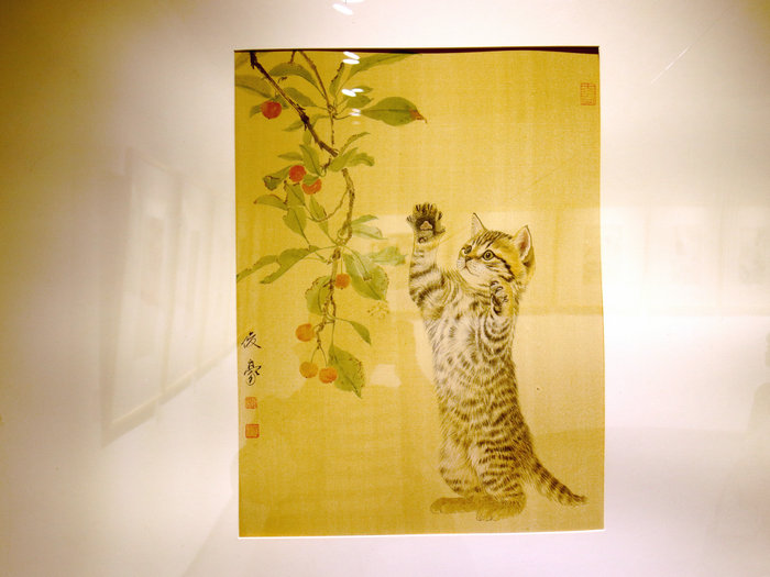 被這只“貓”圈粉了！去勒流黃連看一次令人快樂的畫展
