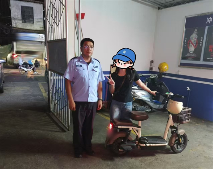 電動車忘上鎖被盜，民警4小時破案追回