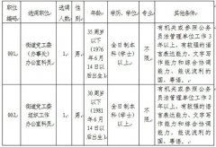 容桂街道招聘兩名選調(diào)公務(wù)員
